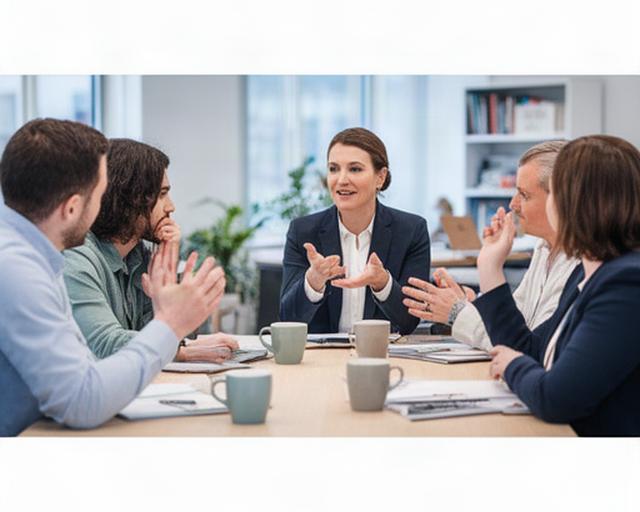 Small group of Irish team leaders taking part in a practical HR training workshop