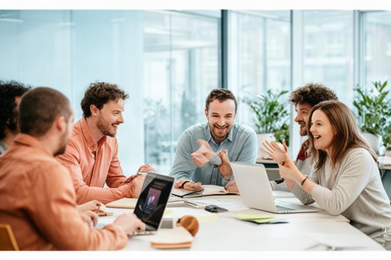 Startup founders and remote colleagues reviewing a people plan in a bright Dublin workspace